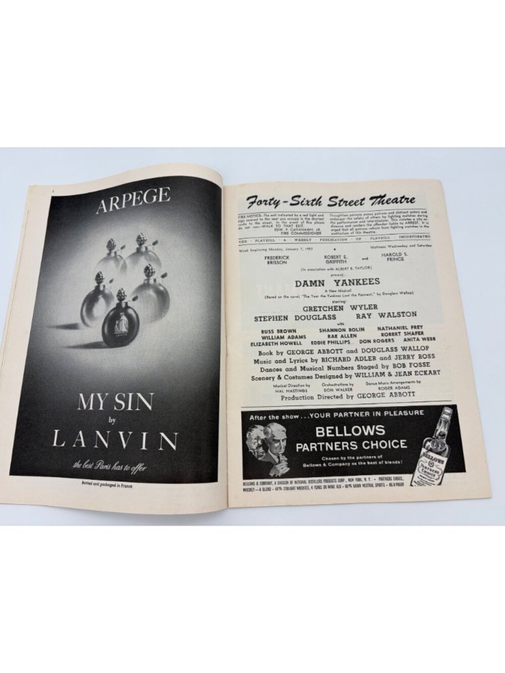 1956-57 Broadway Playbill Pair Damn Yankees No Time for Sergeants Don Knotts NYC - Picture 8 of 10